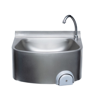 Wall mounted hand-wash basin with knee press control model C
