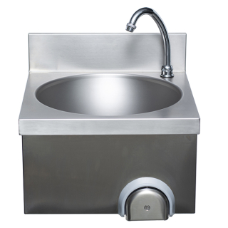 Wall mounted hand-wash basin with knee press control B