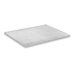 Rectangular microperforated pan 600x400x20 mm, aluminium